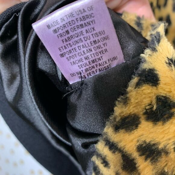 Milly leopard animal print leather shell top 4 - Picture 5 of 7